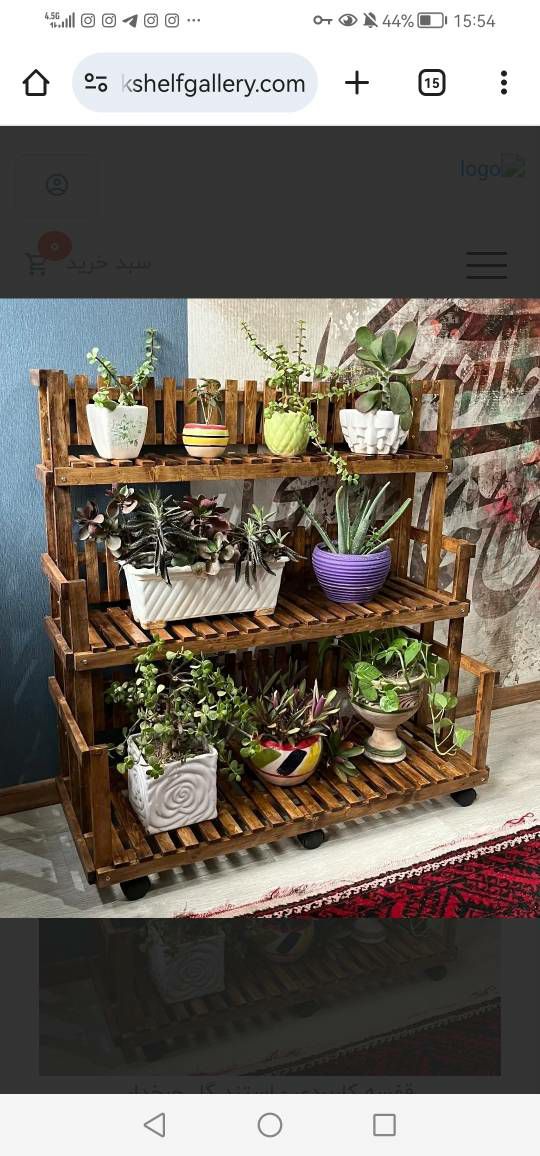 استند گلدان مدل چرخ دار